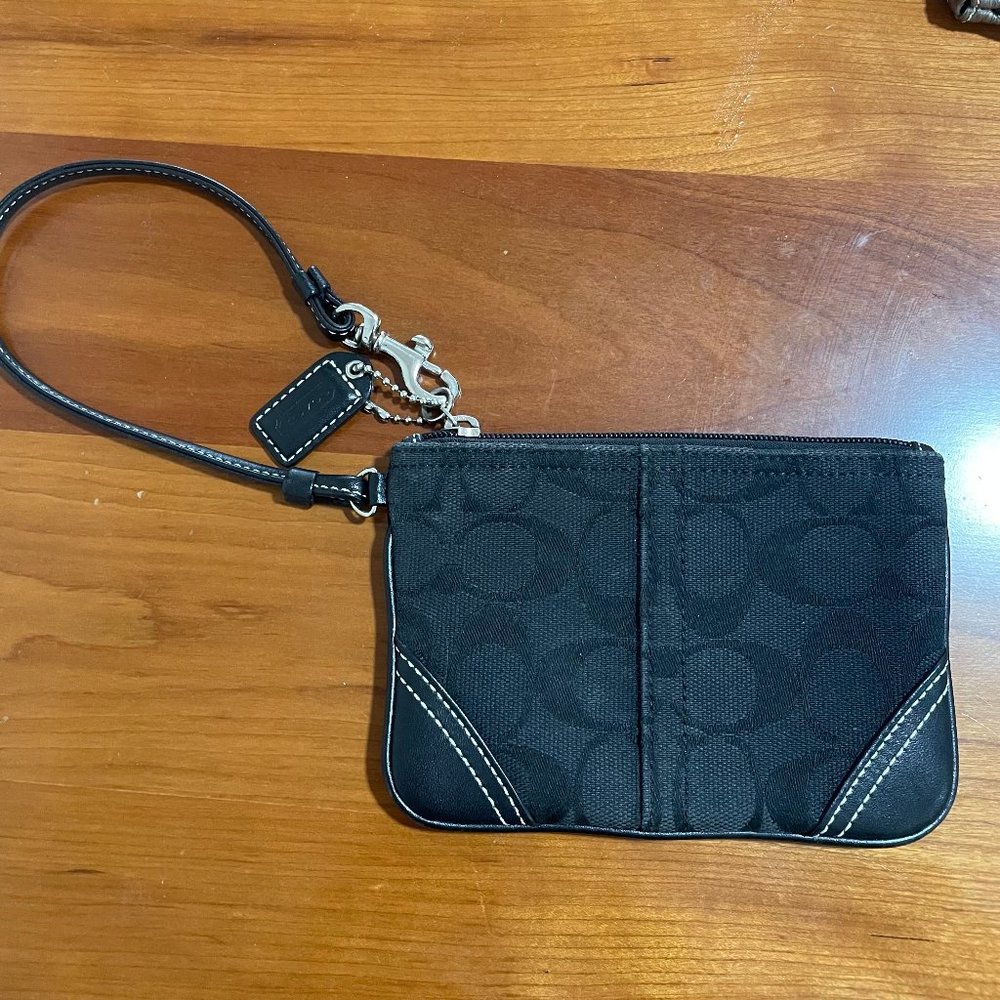Black Coach Wristlet